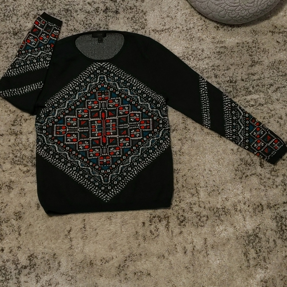 J.Crew geometric mandala sweater